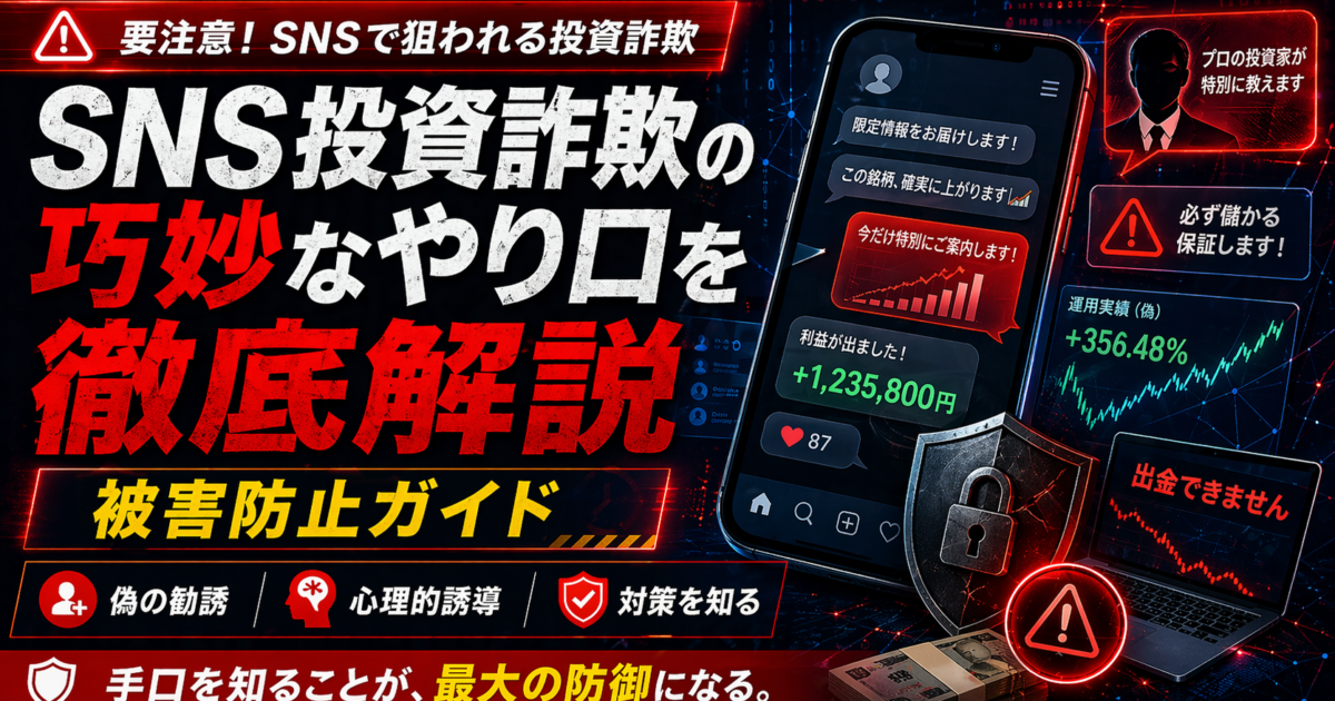 SNS投資詐欺の巧妙なやり口