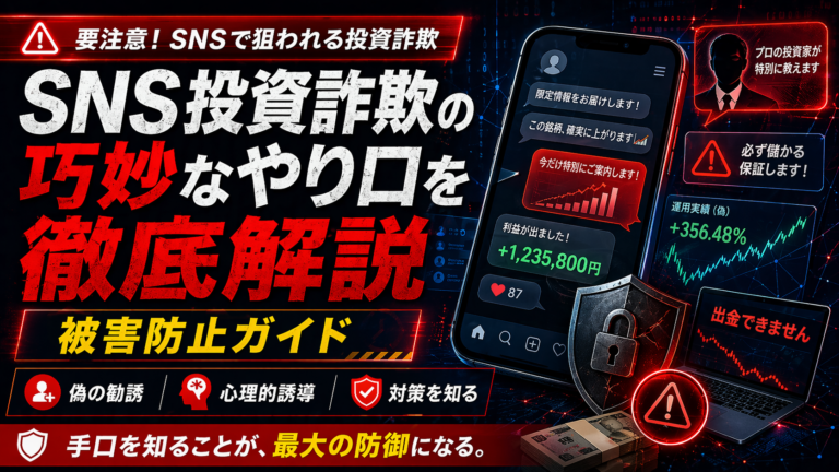 SNS投資詐欺の巧妙なやり口を徹底解説｜被害防止ガイド