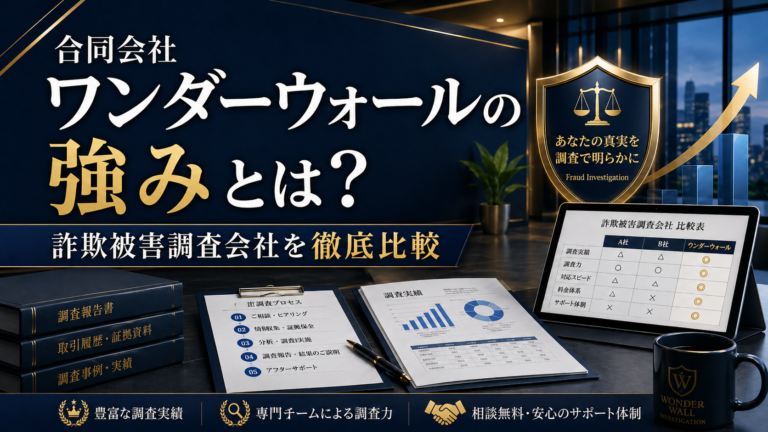 ワンダーウォール合同会社の強みとは？詐欺被害回復会社を徹底比較