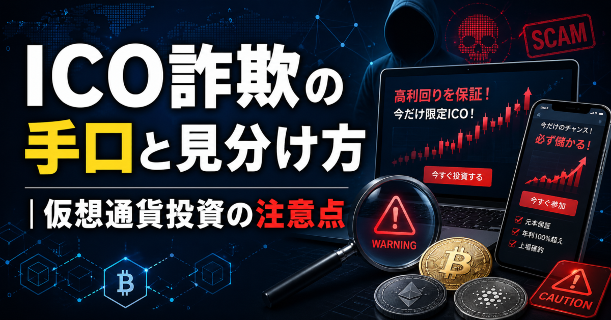 ICO詐欺の手口と見分け方｜仮想通貨投資の注意点