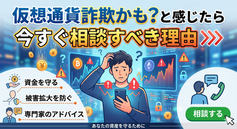 仮想通貨詐欺かも？と感じたら今すぐ相談すべき理由　