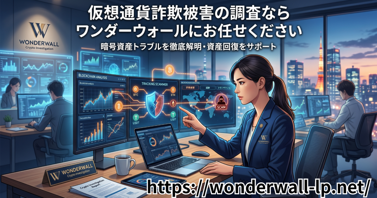 仮想通貨詐欺被害調査会社ワンダーウォール