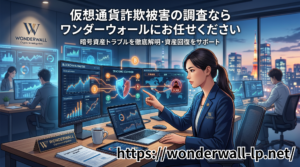 仮想通貨詐欺被害の調査ならワンダーウォールにお任せください