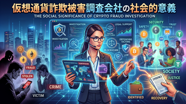 仮想通貨詐欺被害調査会社の社会的意義とは　