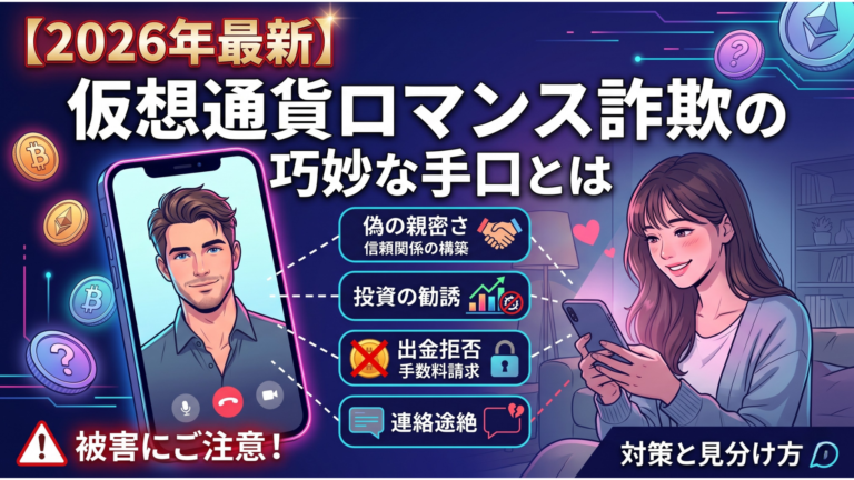 【2026年最新】仮想通貨ロマンス詐欺の巧妙な手口とは　