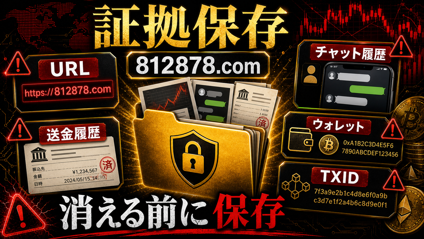 812878.comの出金トラブルで保存すべき証拠