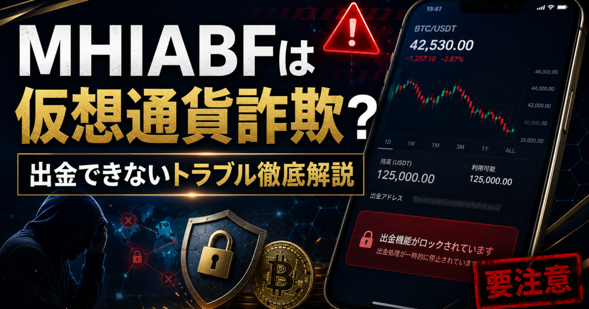 MHIABFは仮想通貨詐欺？出金できないトラブル徹底解説