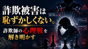 詐欺被害は恥ずかしくない。詐欺師の心理戦を解き明かす