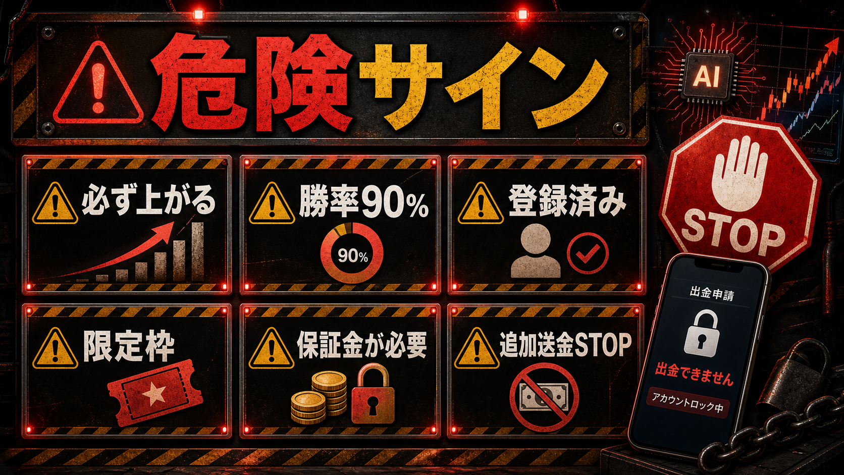 AI投資ツール系で注意したい危険サイン