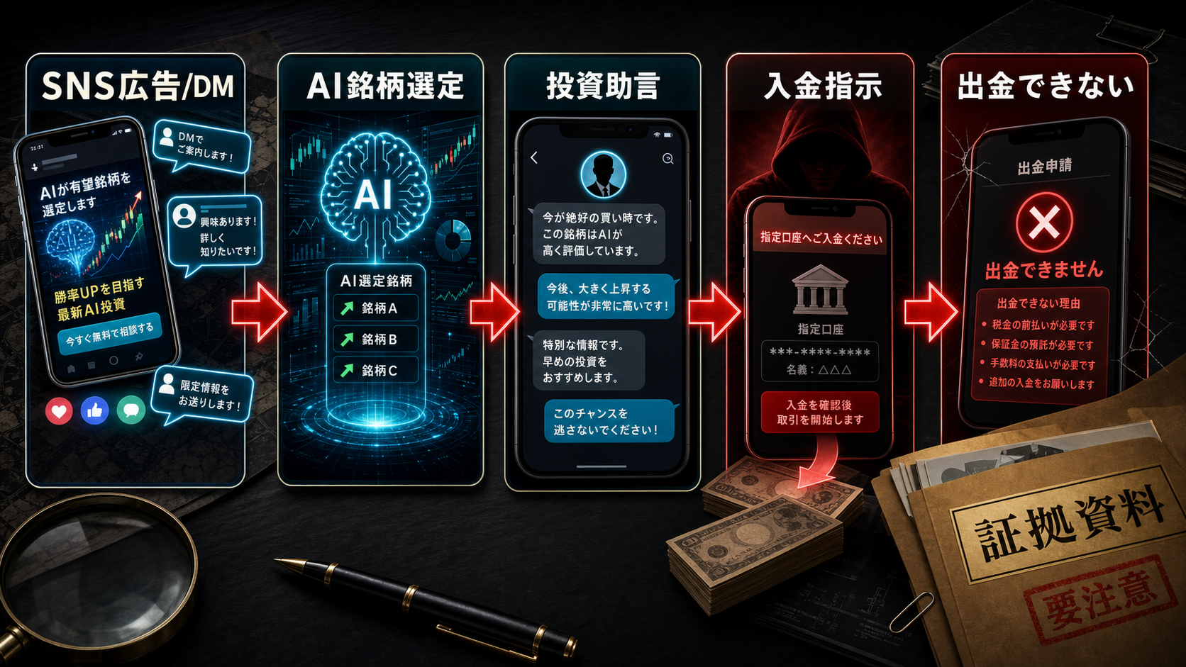 AI Selectionを名乗る投資助言勧誘の流れ