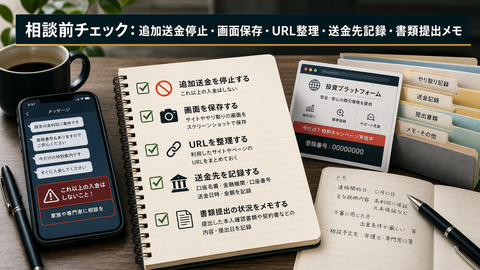 エアーズシー証券をかたる詐称勧誘の相談前チェックリスト