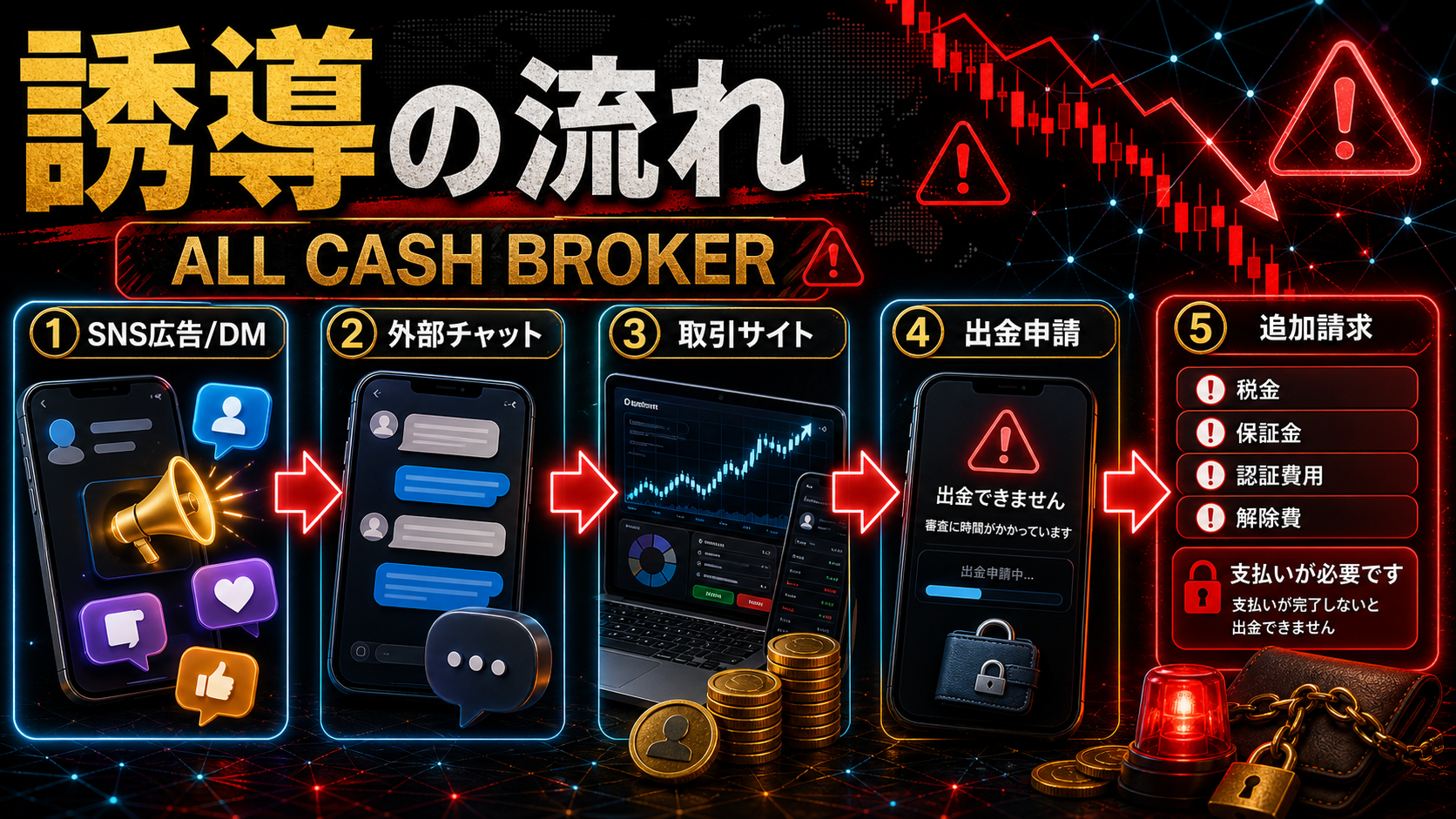 ALL CASH BROKERへ誘導される流れ