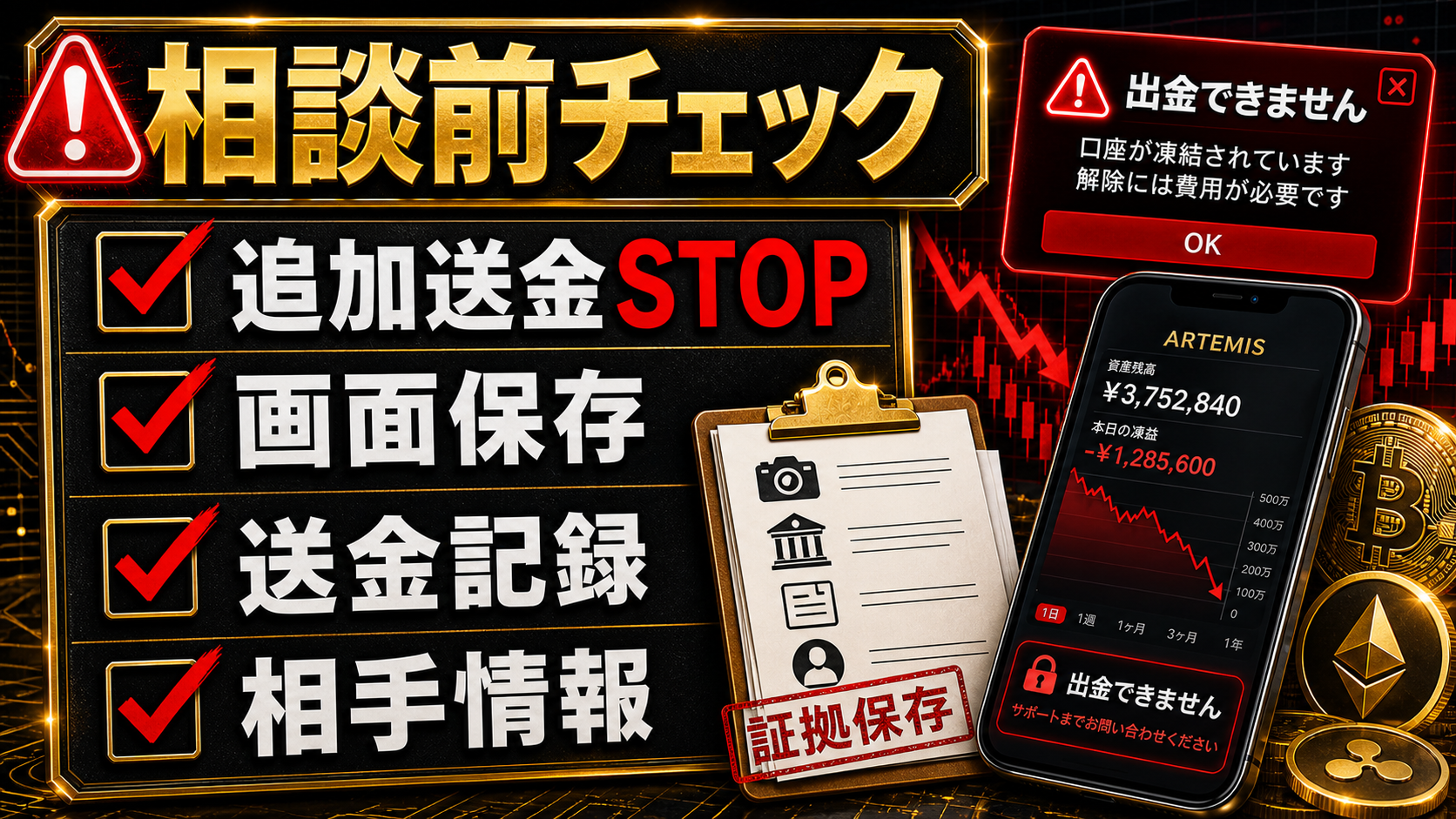 ARTEMISの出金トラブル相談前チェックリスト