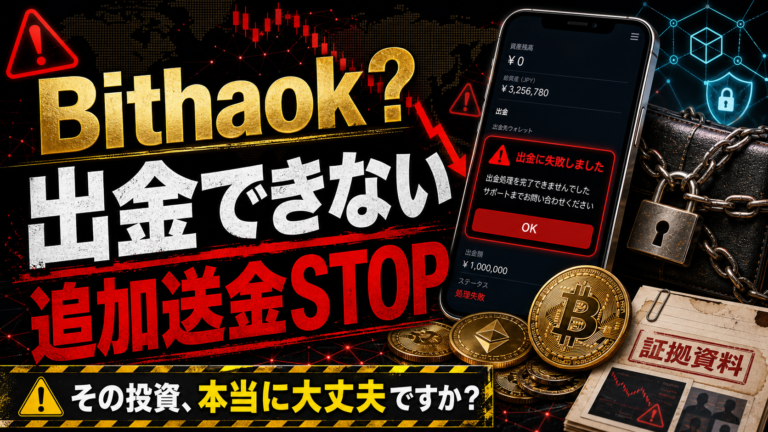 Bithaokは仮想通貨詐欺？出金できない？追加費用請求？トラブル事例を検証