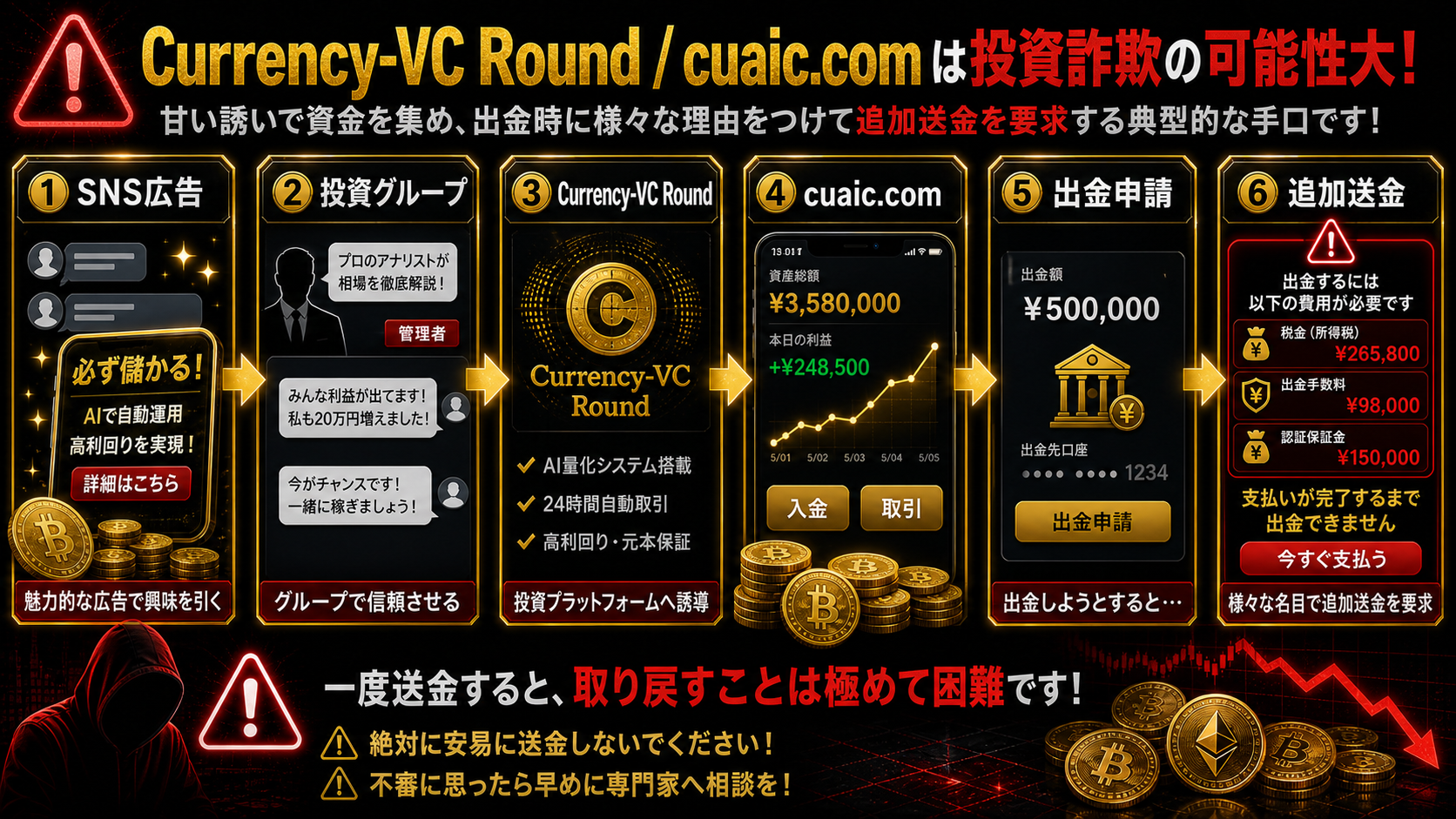 Currency-VC Roundを名乗る投資勧誘の流れ