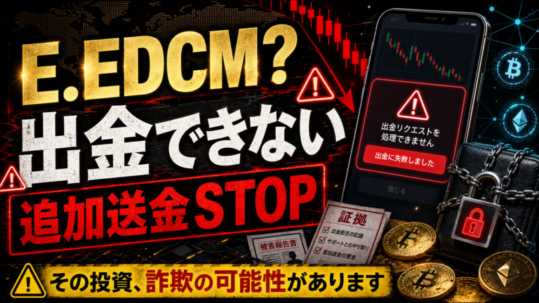E.EDCMは詐欺？出金できない・QFGクラブ経由の投資トラブルに注意