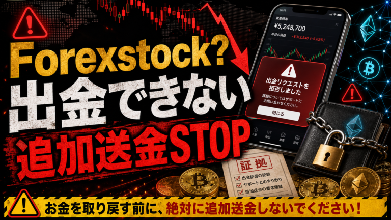 Forexstockは仮想通貨詐欺？出金できないトラブル事例も？