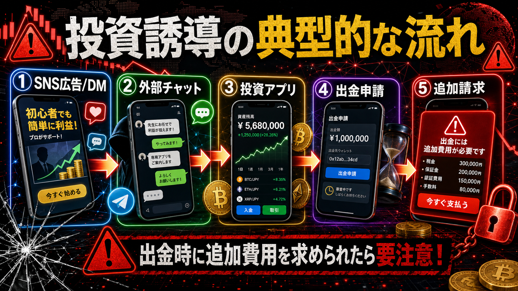 Forexstockを名乗る投資誘導の流れ