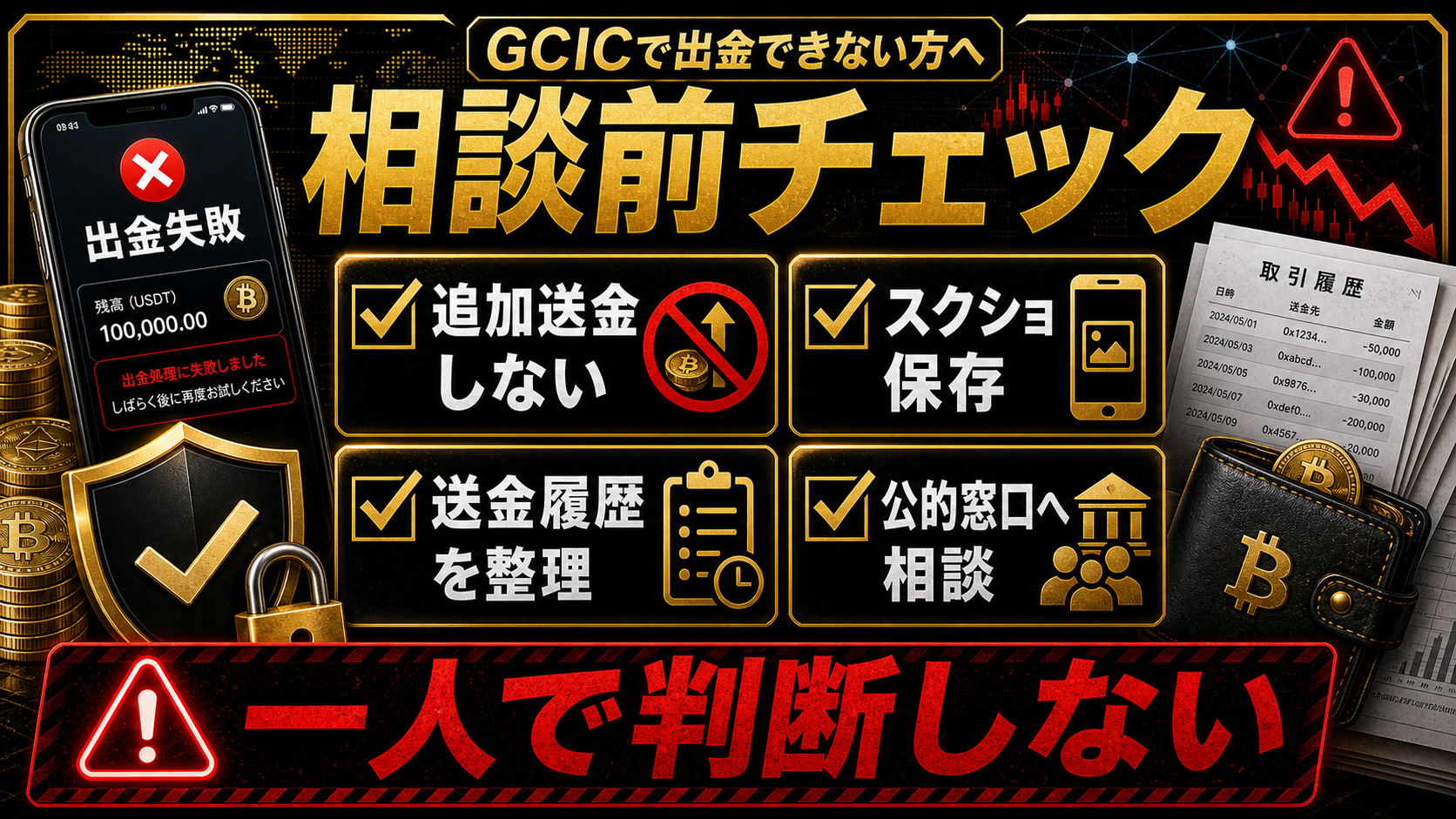 GCICの出金トラブル相談前チェックリスト