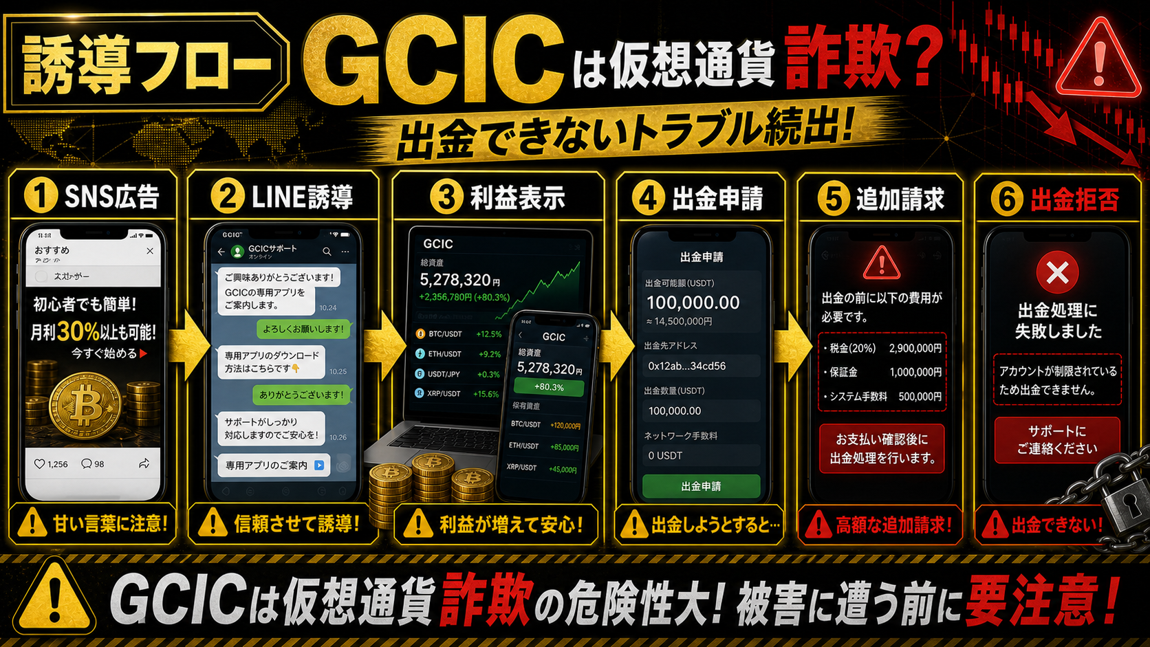 GCICを名乗る投資誘導の流れ