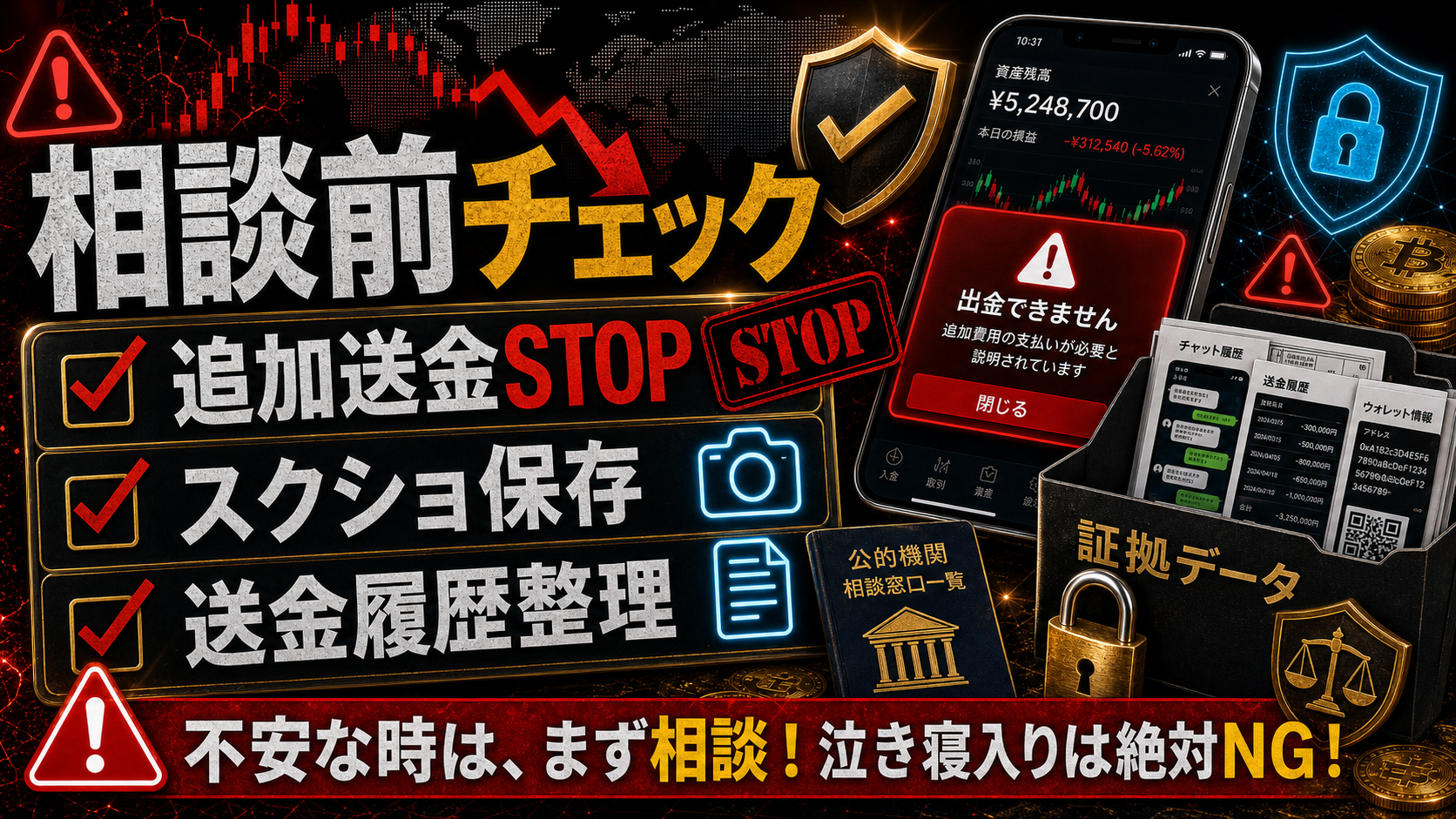 GFDcoinの出金トラブル相談前チェックリスト