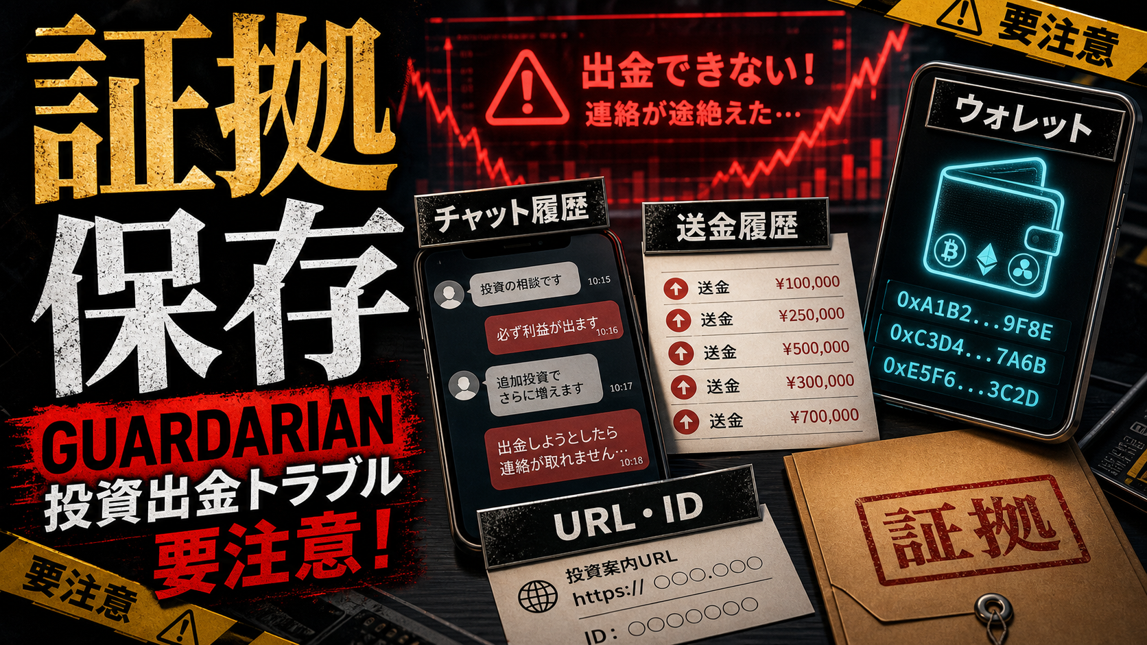 GUARDARIANの出金トラブルで保存すべき証拠