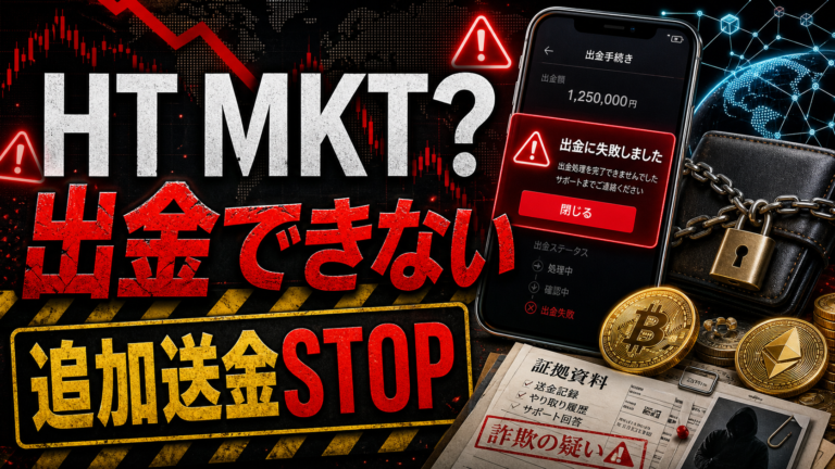 HT MKTは仮想通貨詐欺？出金できないトラブル事例も？