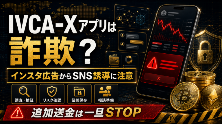IVCA-Xアプリは詐欺？インスタ広告を入口としたSNS経由の誘導に注意を！