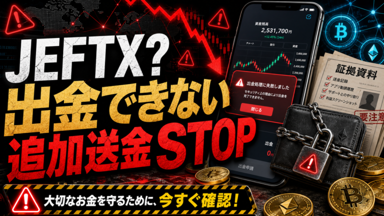 JEFTXは投資詐欺？出金できない・アプリ誘導トラブルの危険サイン