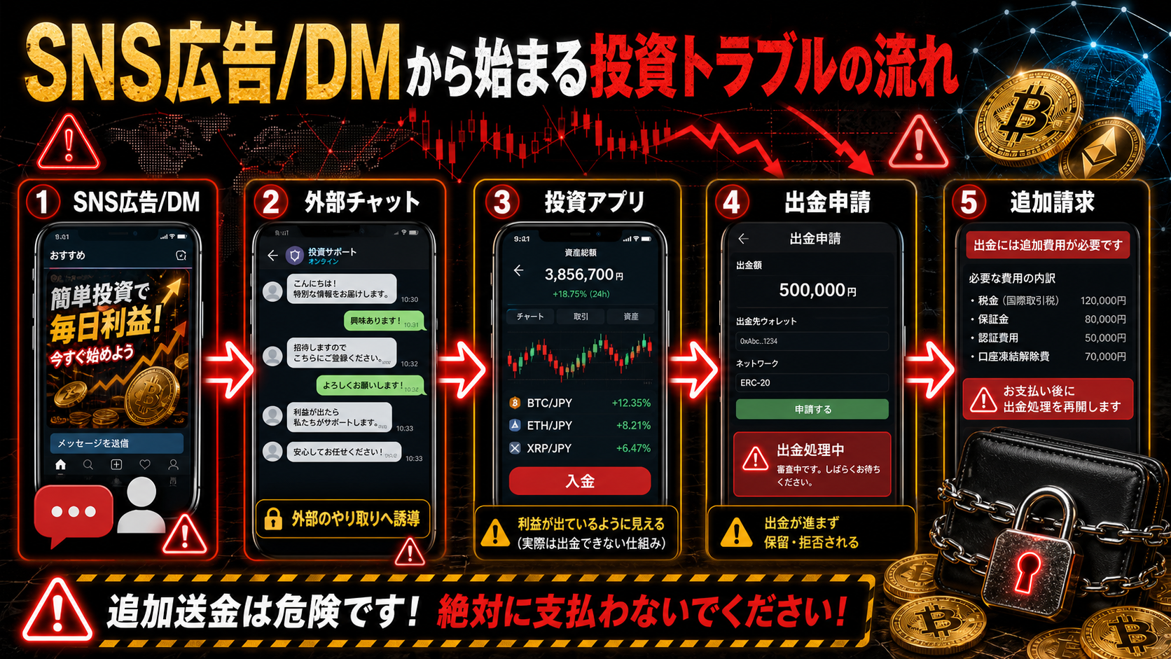 JEFTXを名乗る投資アプリ誘導の流れ