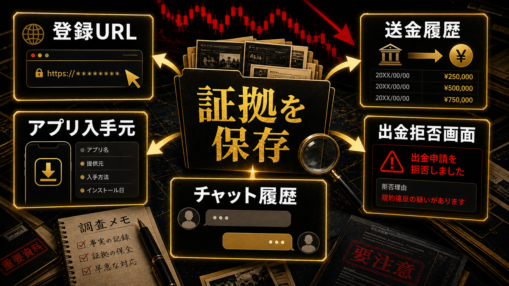 JFICの出金トラブルで保存すべき証拠