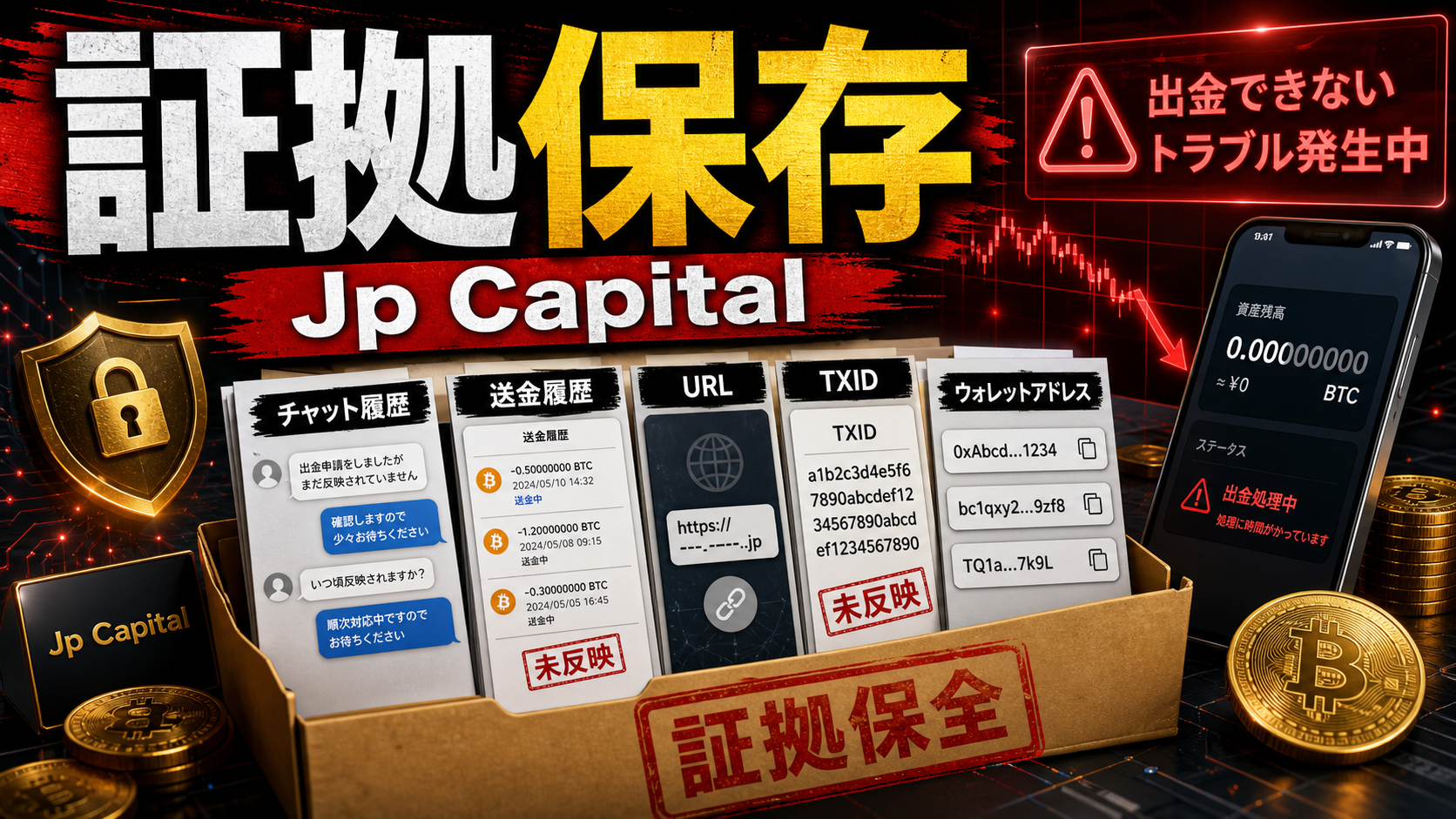 Jp Capitalの出金トラブルで保存すべき証拠