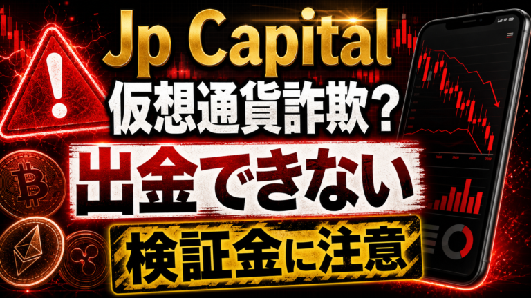 Jp Capitalは仮想通貨詐欺？出金できない・検証金を求められるトラブルに注意