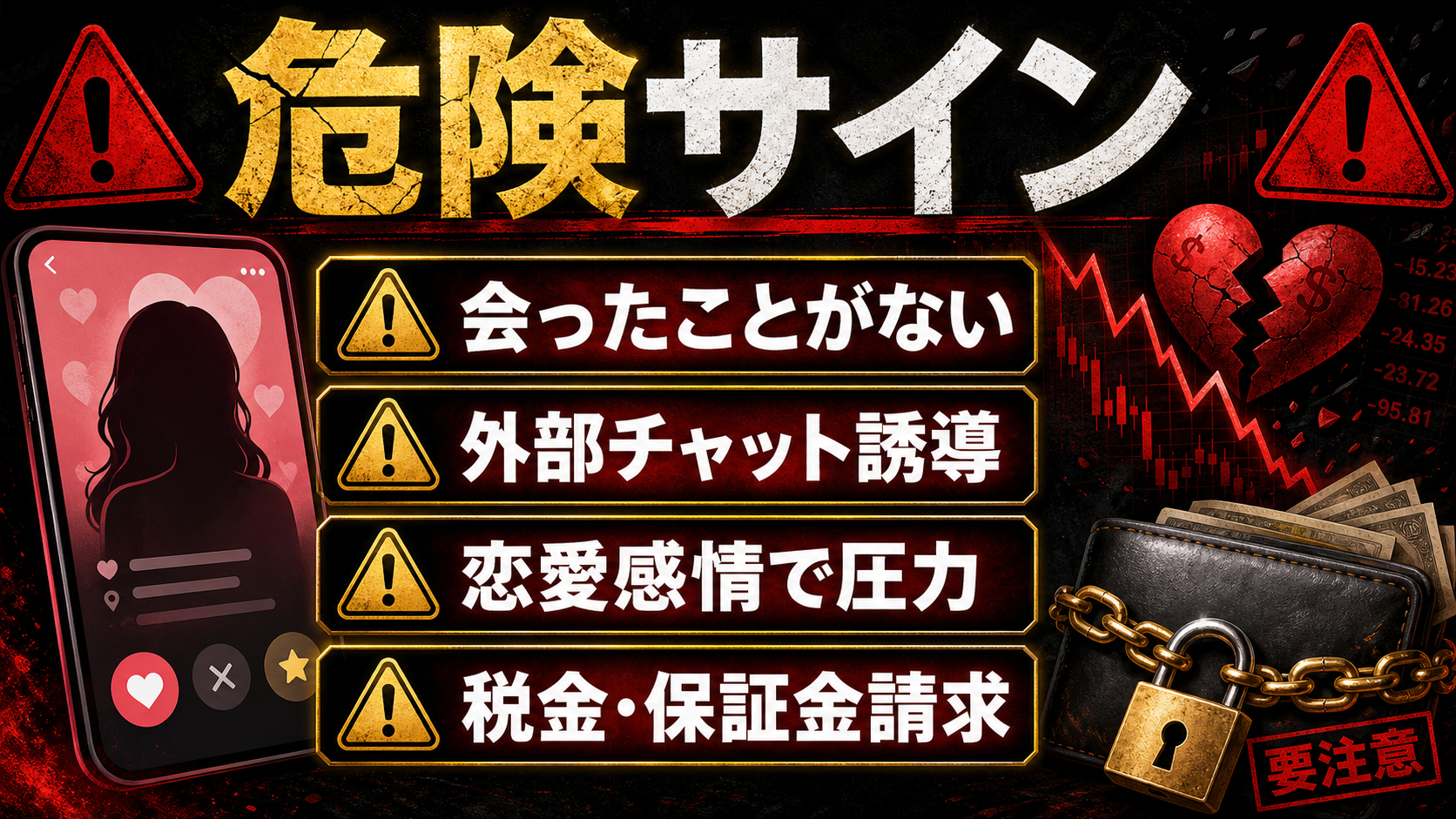 マッチングアプリ投資詐欺で注意したい危険サイン