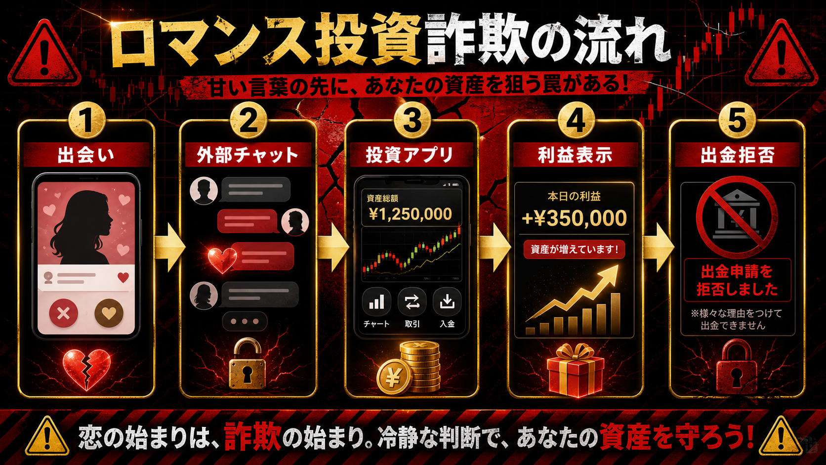 マッチングアプリから投資サイトへ誘導される流れ