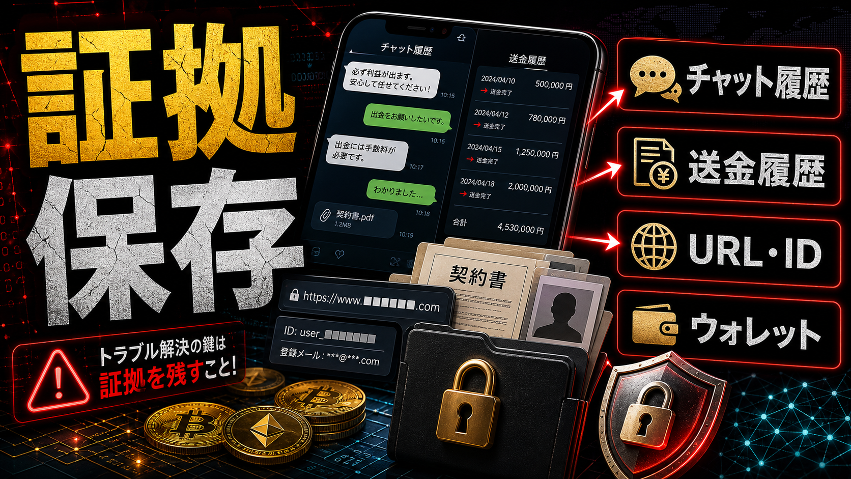 moglobalclubの出金トラブルで保存すべき証拠