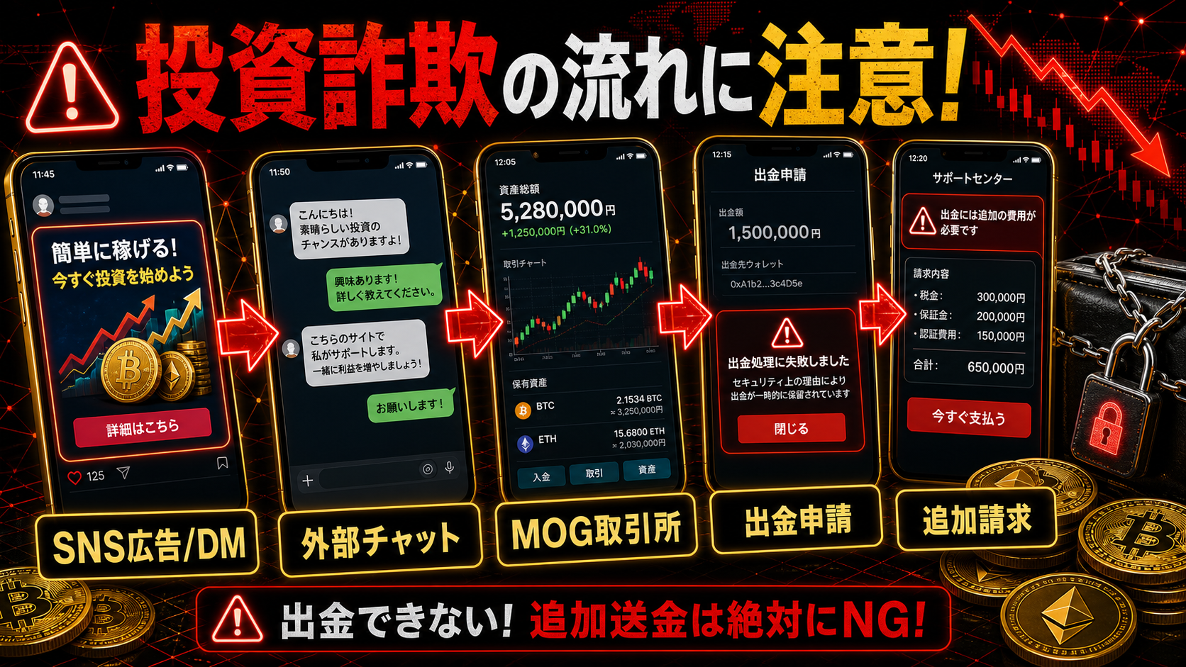 moglobalclubを名乗る投資アプリ誘導の流れ