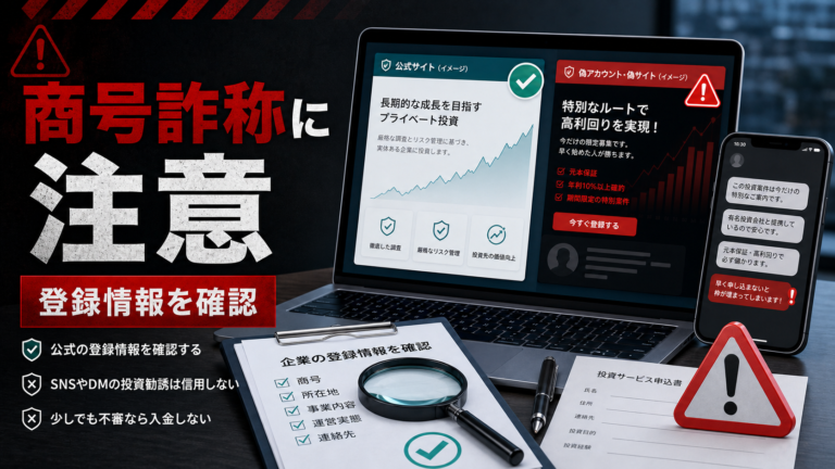New Mountain Capitalをかたる偽サイト・SNS勧誘に注意｜正規登録との違いと危険サイン