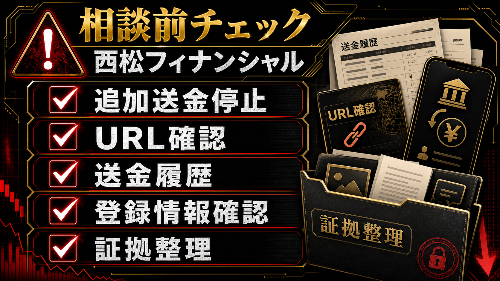 西松フィナンシャルの出金トラブル相談前チェックリスト
