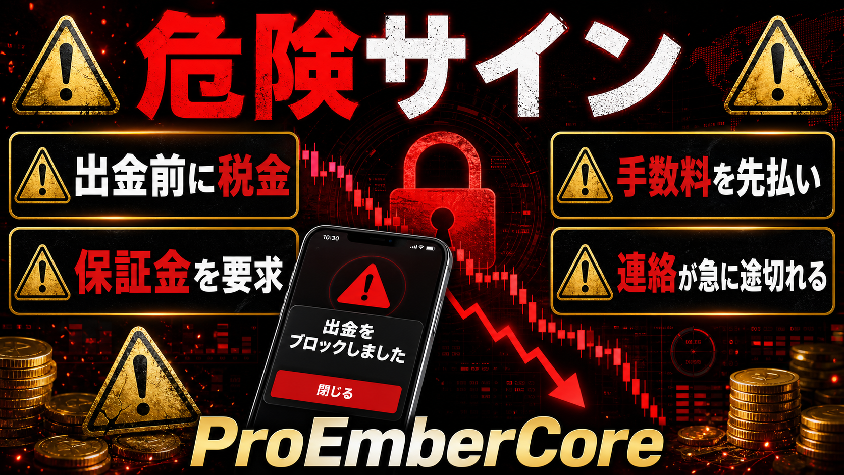 ProEmberCoreの出金トラブルで注意したい危険サイン