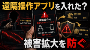 投資詐欺で遠隔操作アプリを入れてしまった時の注意点