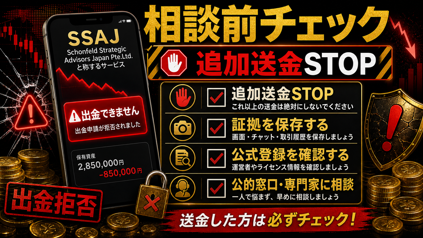 SSAJを名乗る投資勧誘の相談前チェックリスト