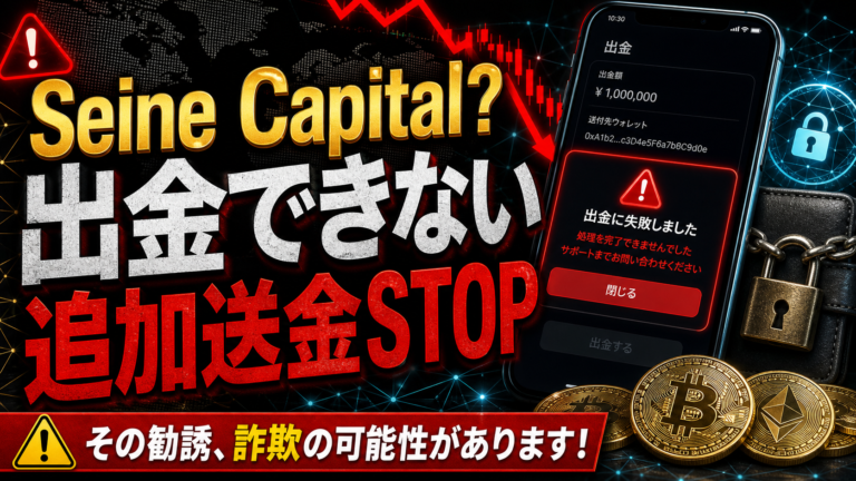Seine Capitalを名乗る勧誘は詐欺？出金できないトラブル事例も？