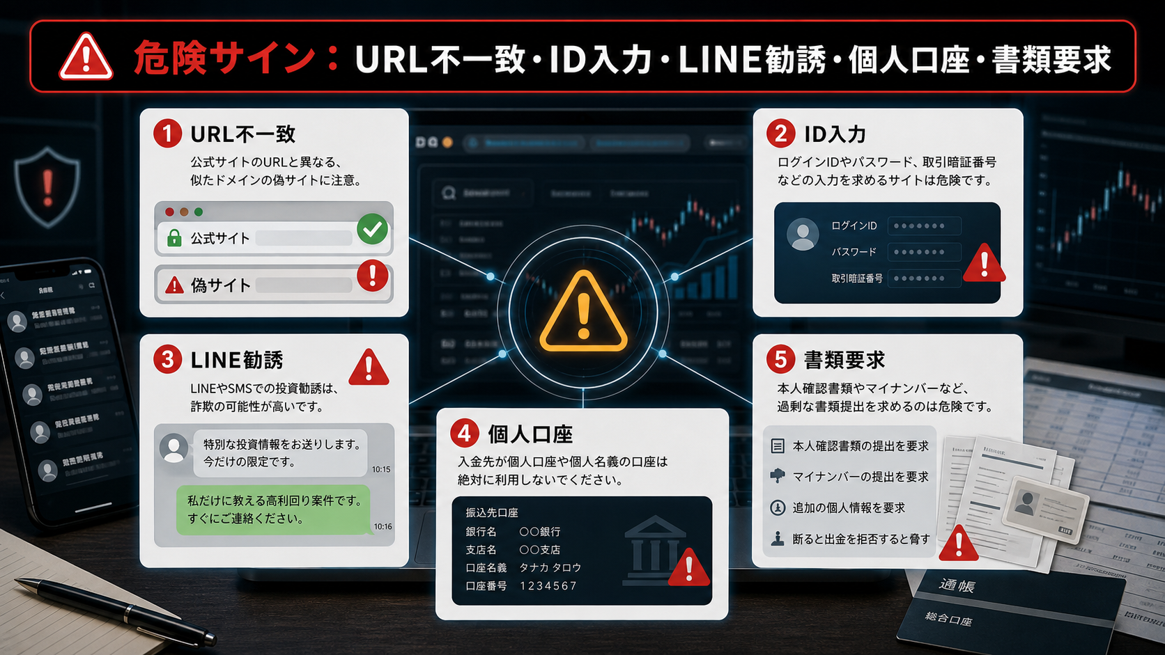 四国アライアンス証券を装った偽サイト・投資勧誘の危険サイン