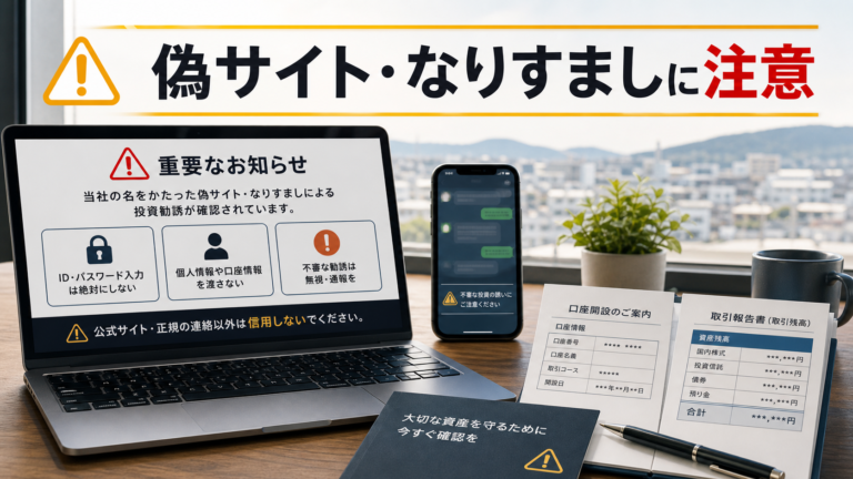 四国アライアンス証券を装った偽サイトに注意｜SNS投資勧誘で確認すべきこと