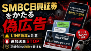 SMBC日興証券をかたる偽広告・SNS勧誘に注意｜LINE誘導・偽サイトの危険サイン