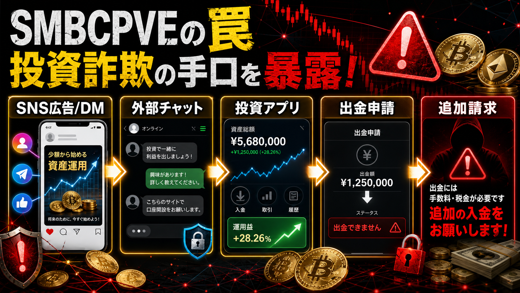 SMBCPVEを名乗る投資誘導の流れ