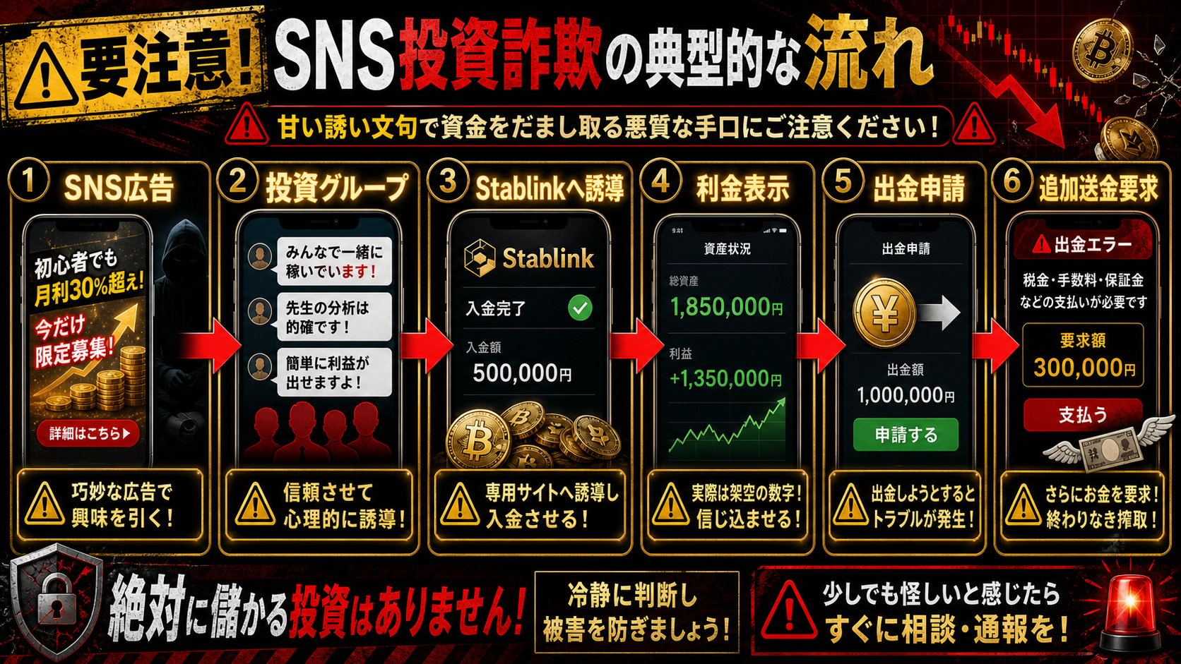Stablinkを名乗る投資誘導の流れ