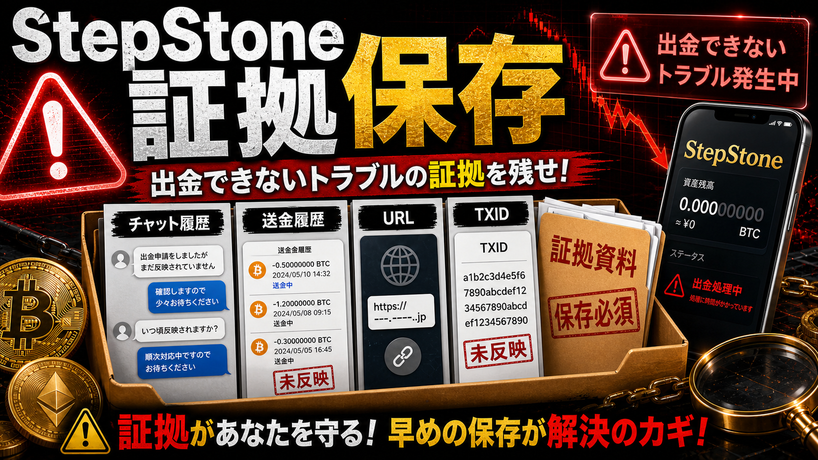 StepStoneの出金トラブルで保存すべき証拠