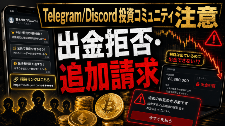 Telegram/Discordの投資コミュニティは危険？招待リンク・先生・出金できない時の注意点